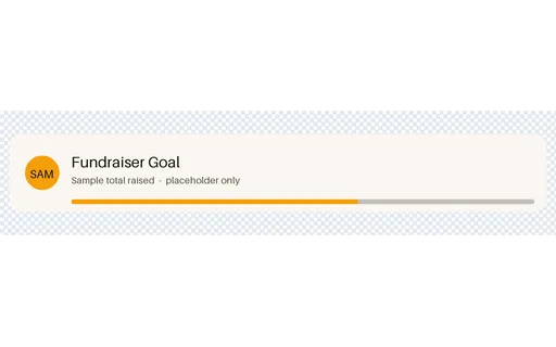 Fundraiser Goal Bar template preview