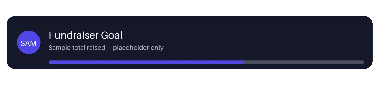 Fundraiser Goal Bar variant 1