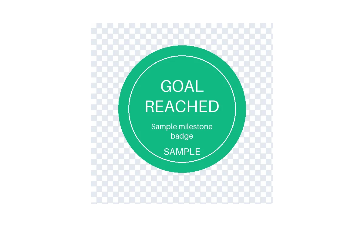 Goal Reached Badge detail preview