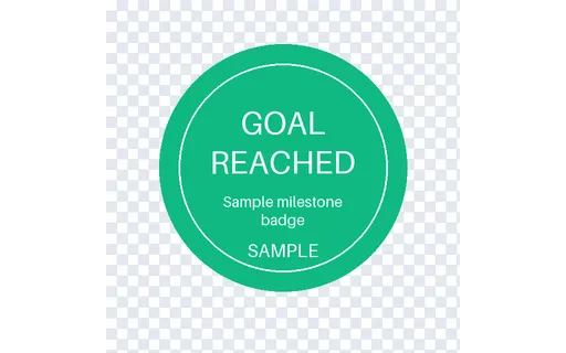 Goal Reached Badge template preview