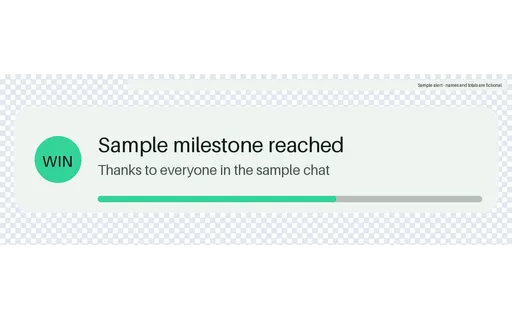 Milestone Alert Card template preview