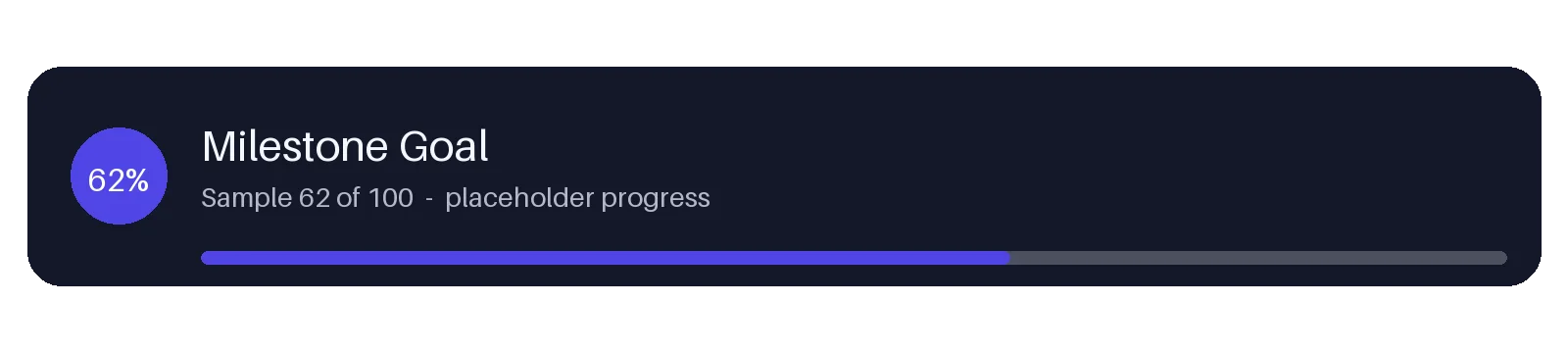 Milestone Goal Bar variant 1