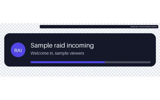 Raid Welcome Alert template preview