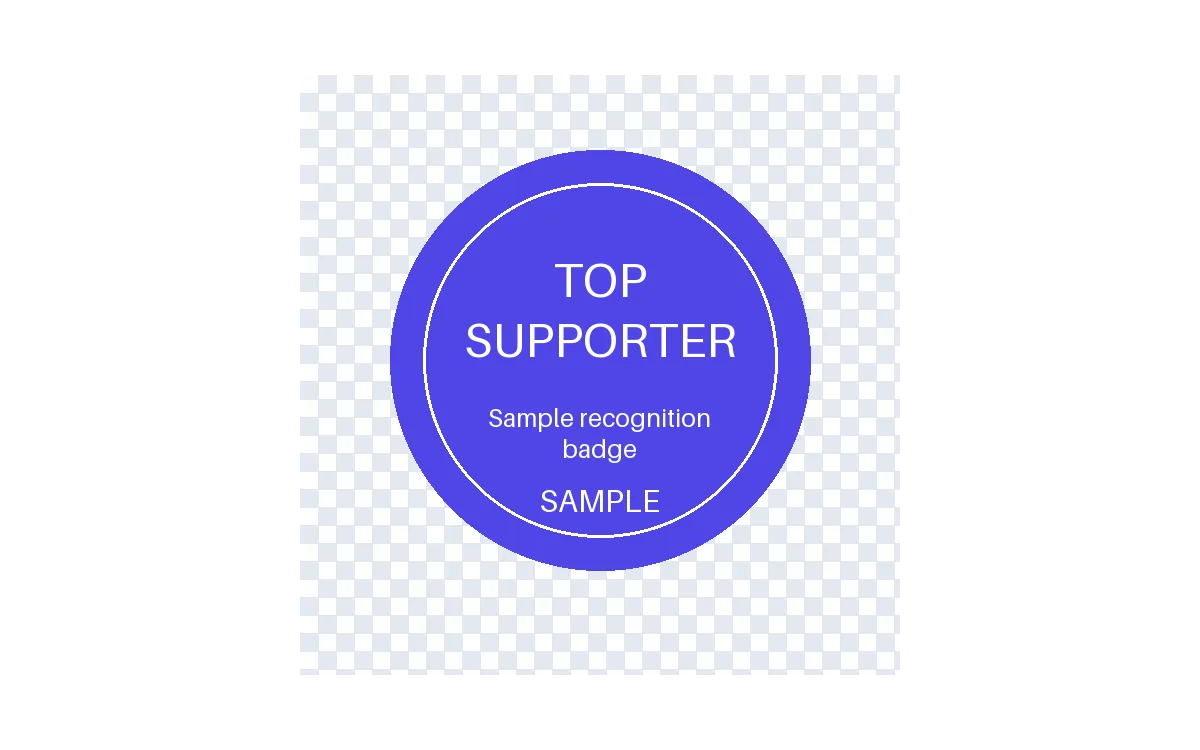 Top Supporter Badge detail preview