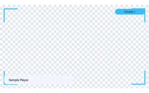 Gameplay Corner Frame — overlay-frame layout, sample content only