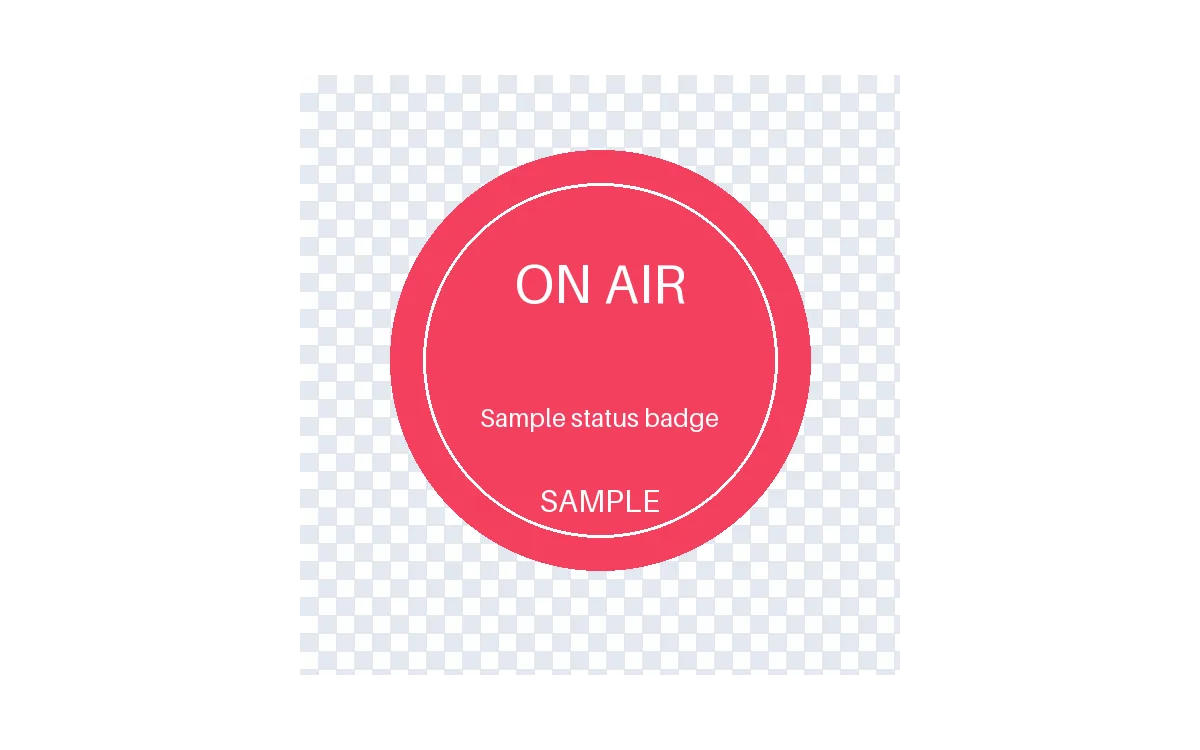 Live Status Badge Plate detail preview