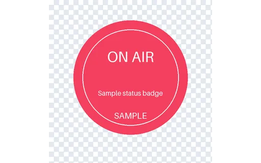 Live Status Badge Plate template preview