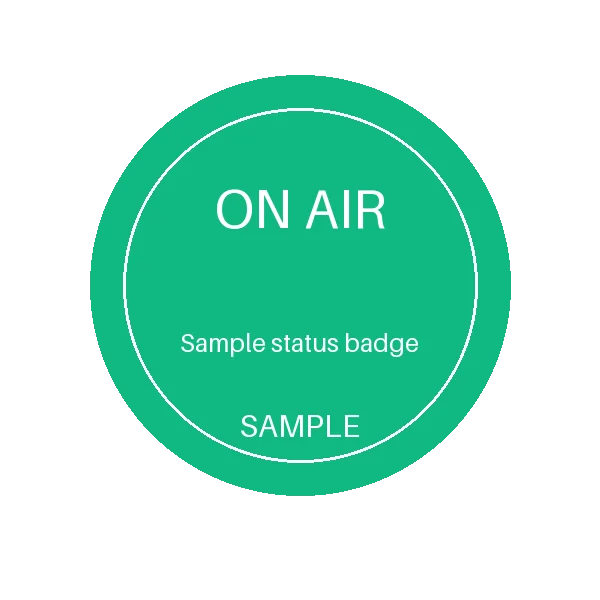 Live Status Badge Plate variant 1