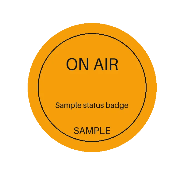 Live Status Badge Plate variant 2