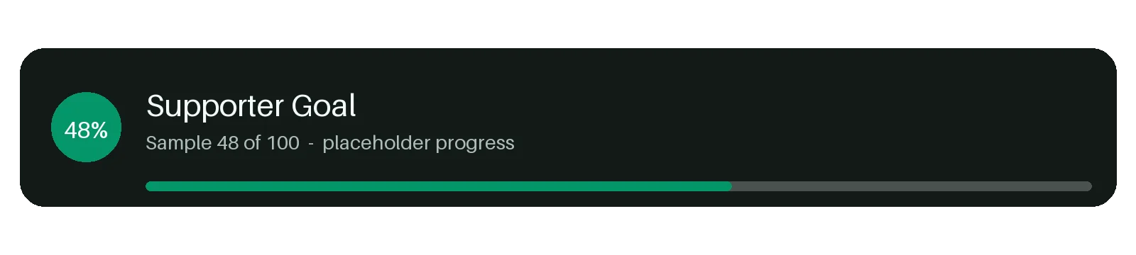 Supporter Goal Progress Bar variant 1