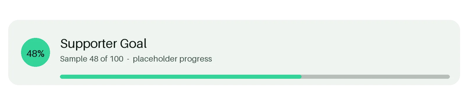 Supporter Goal Progress Bar variant 2