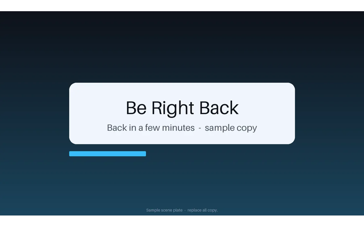 Be Right Back Scene Plate detail preview