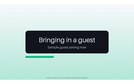 Guest Joining Plate template preview