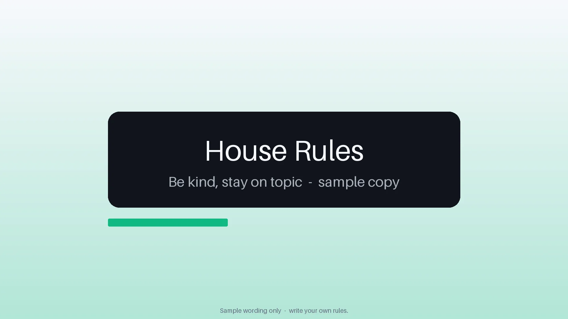 Community House Rules Plate variant 1