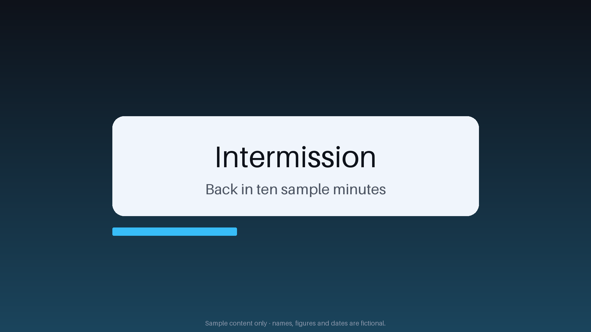 Intermission Plate canonical preview