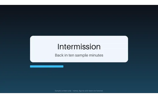 Intermission Plate template preview