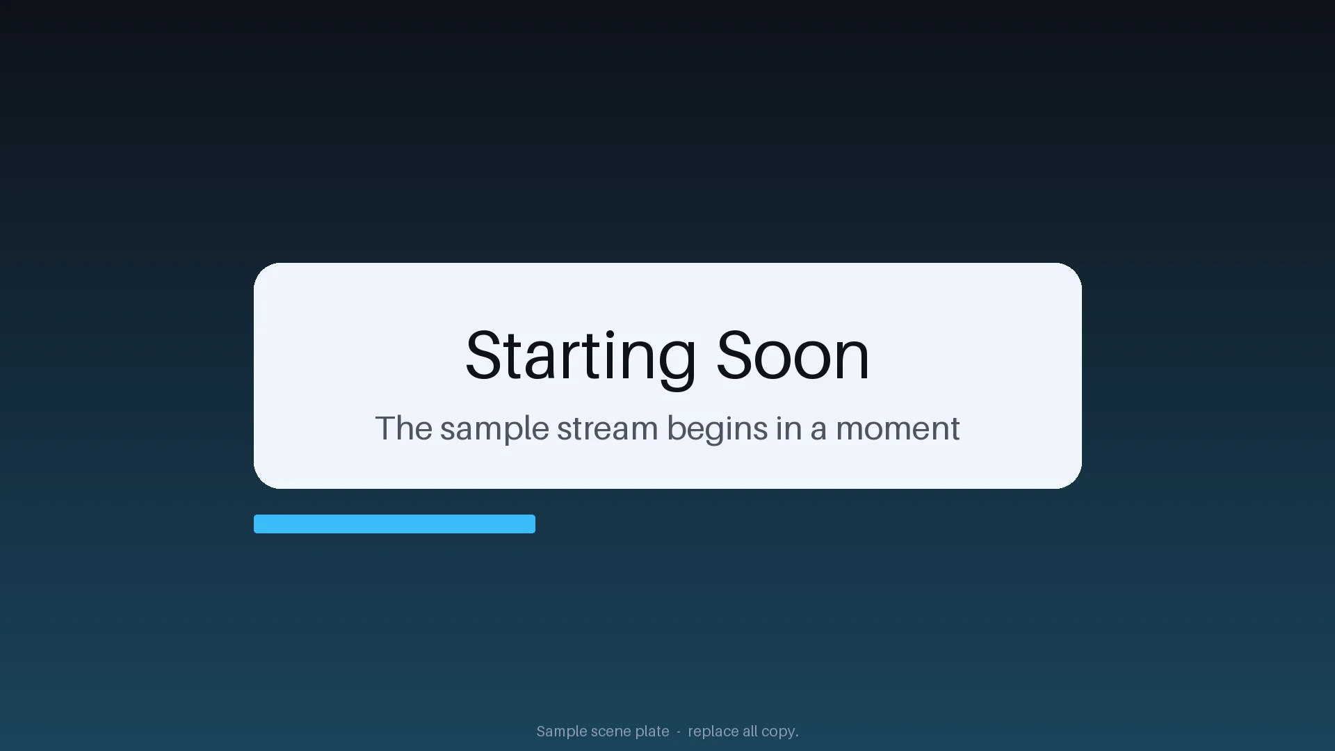 Starting Soon Scene Plate variant 1