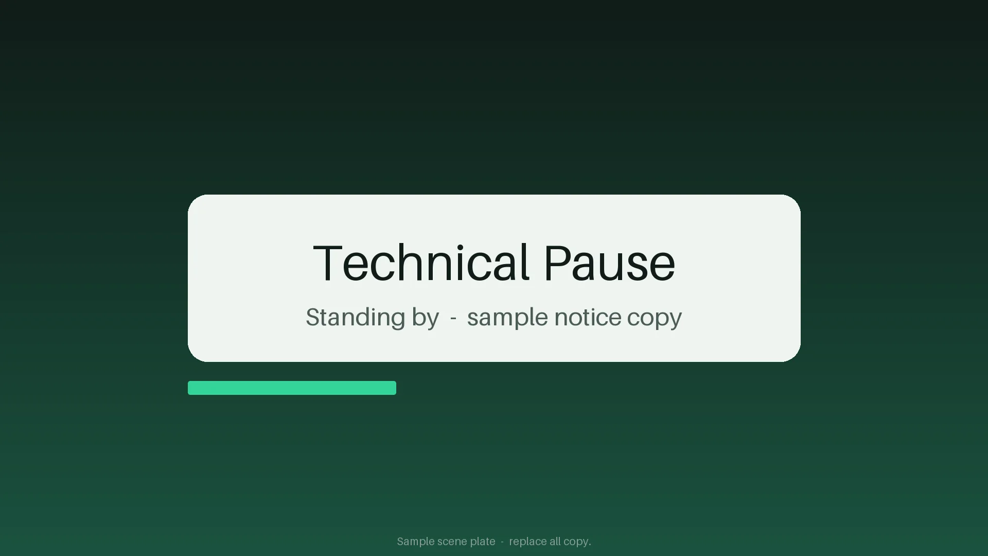 Technical Pause Plate variant 1