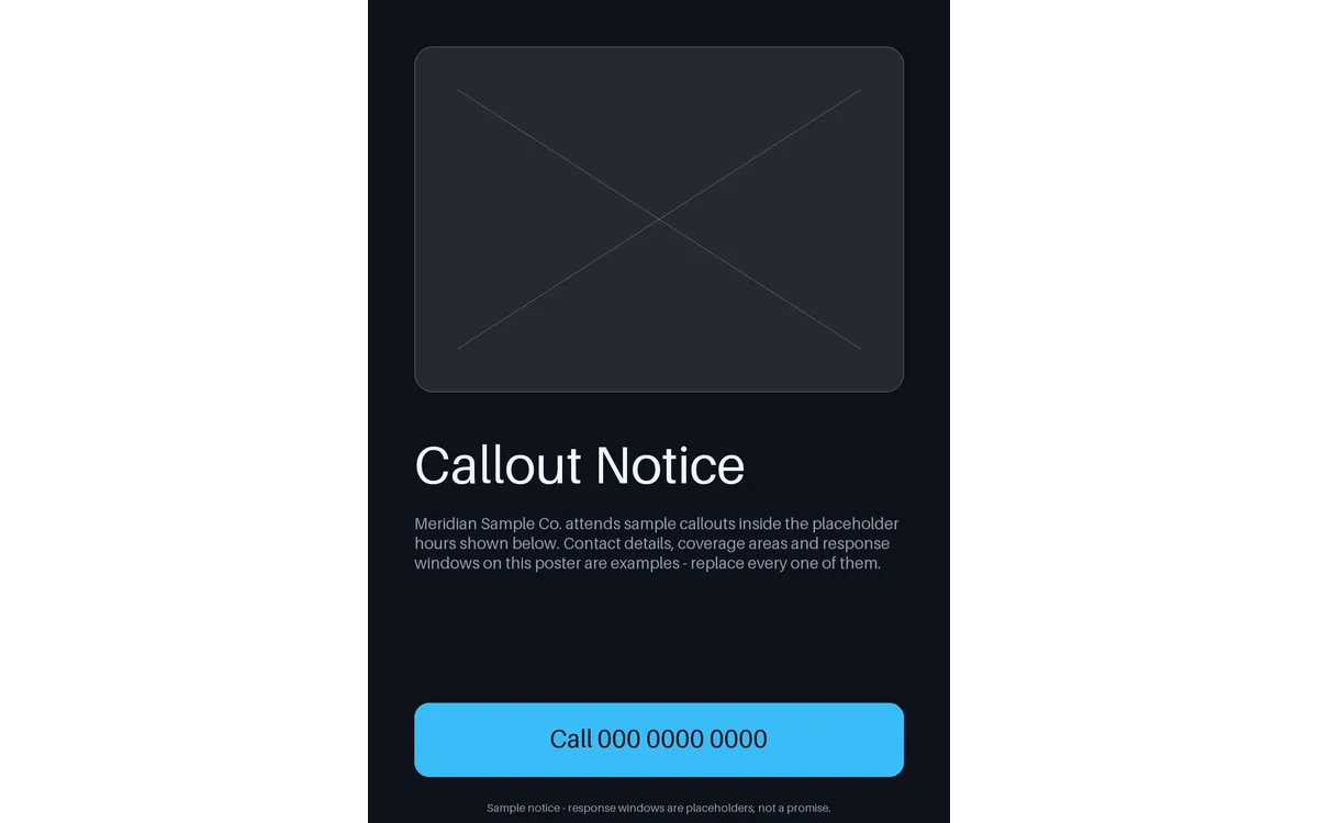Callout Notice Poster detail preview