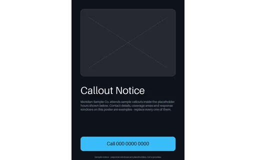 Callout Notice Poster template preview