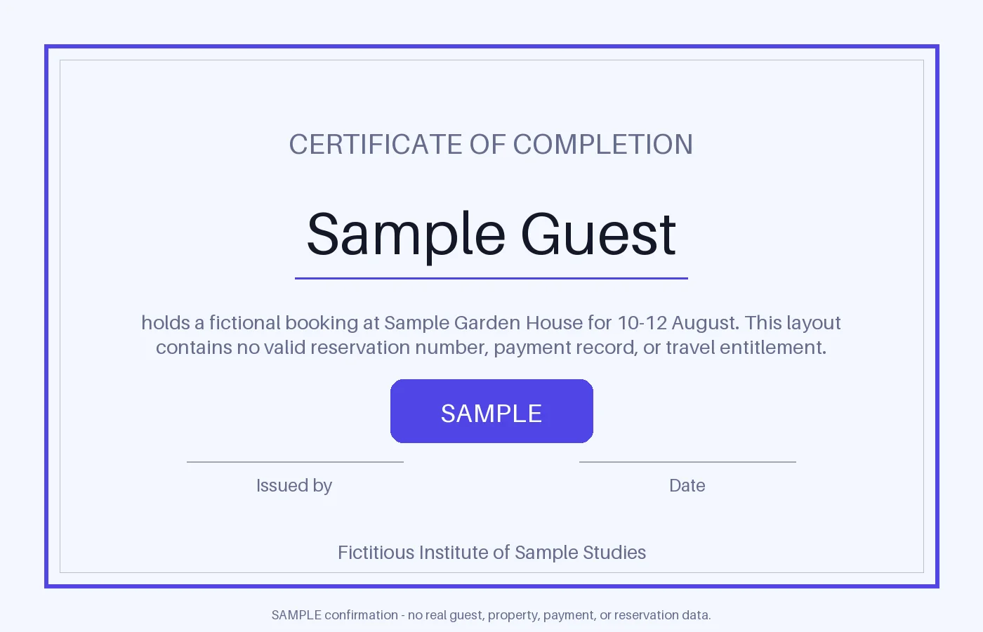 Booking Confirmation Summary variant 2