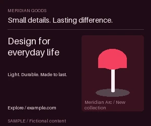 Medium Rectangle Ad: editable campaign with synthetic content