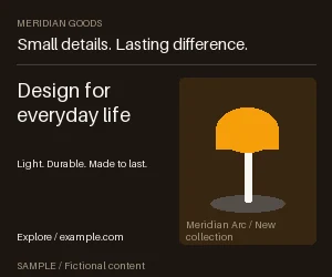 Medium Rectangle Ad: alternate brand palette 2