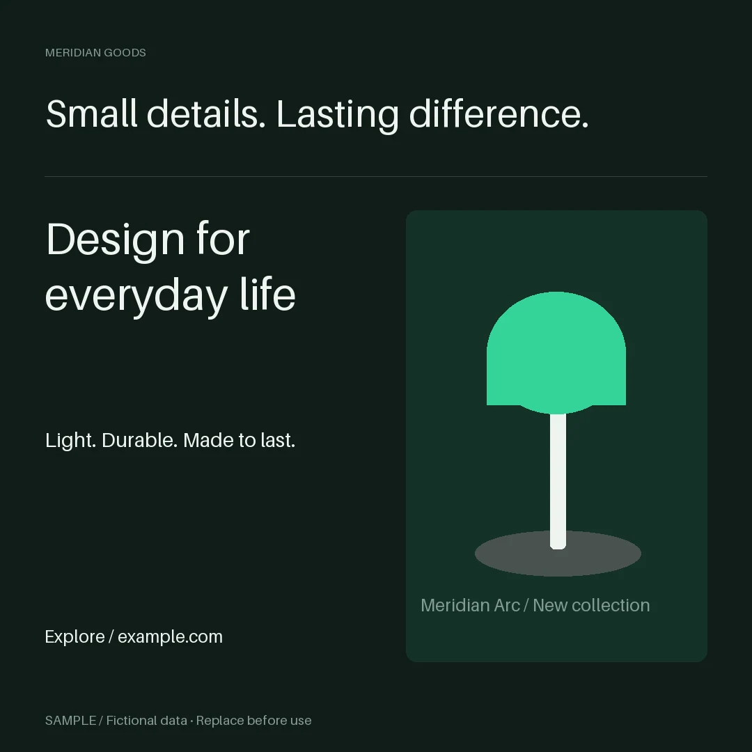 Square Social Ad: alternate brand palette 2