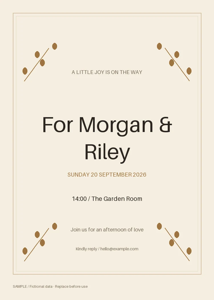 Baby Shower Invitation: alternate brand palette 3