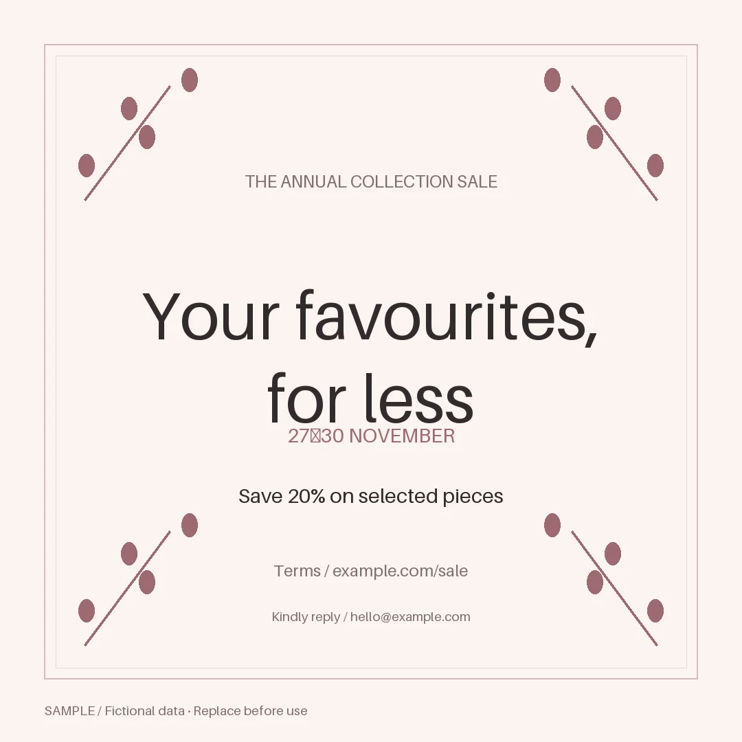 Black Friday Campaign: alternate brand palette 1