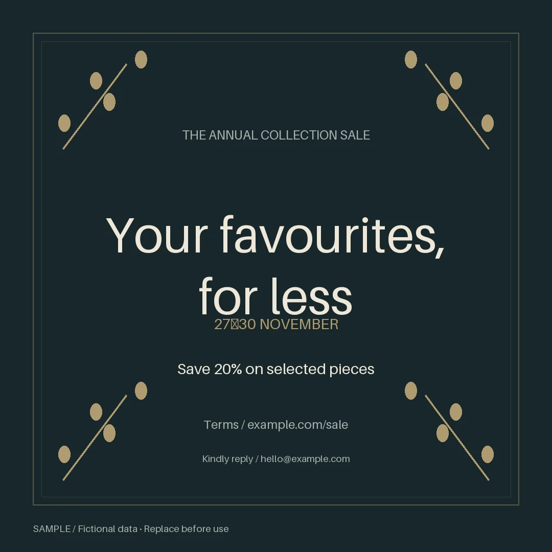 Black Friday Campaign: alternate brand palette 2