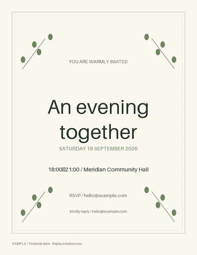 Community Event Poster template preview