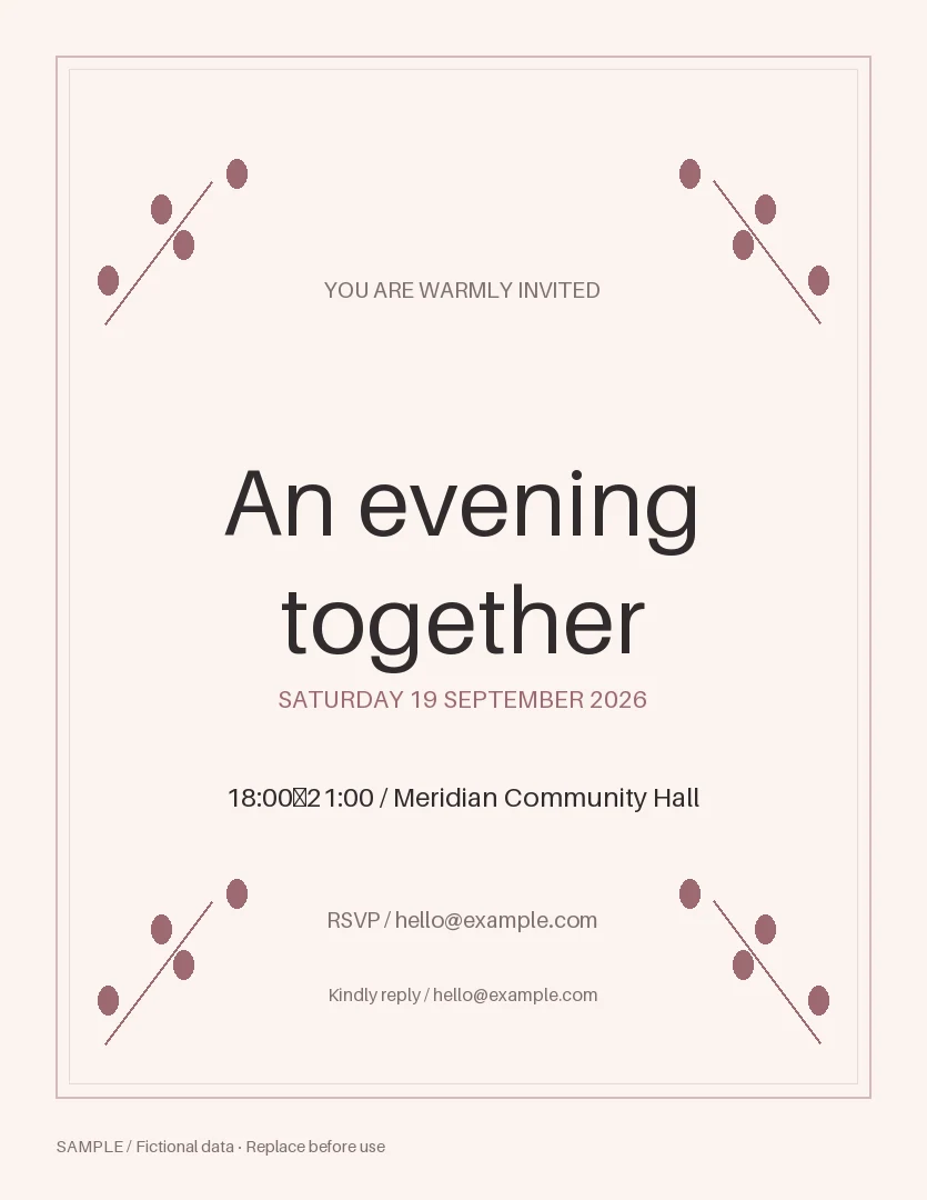 Community Event Poster: alternate brand palette 1