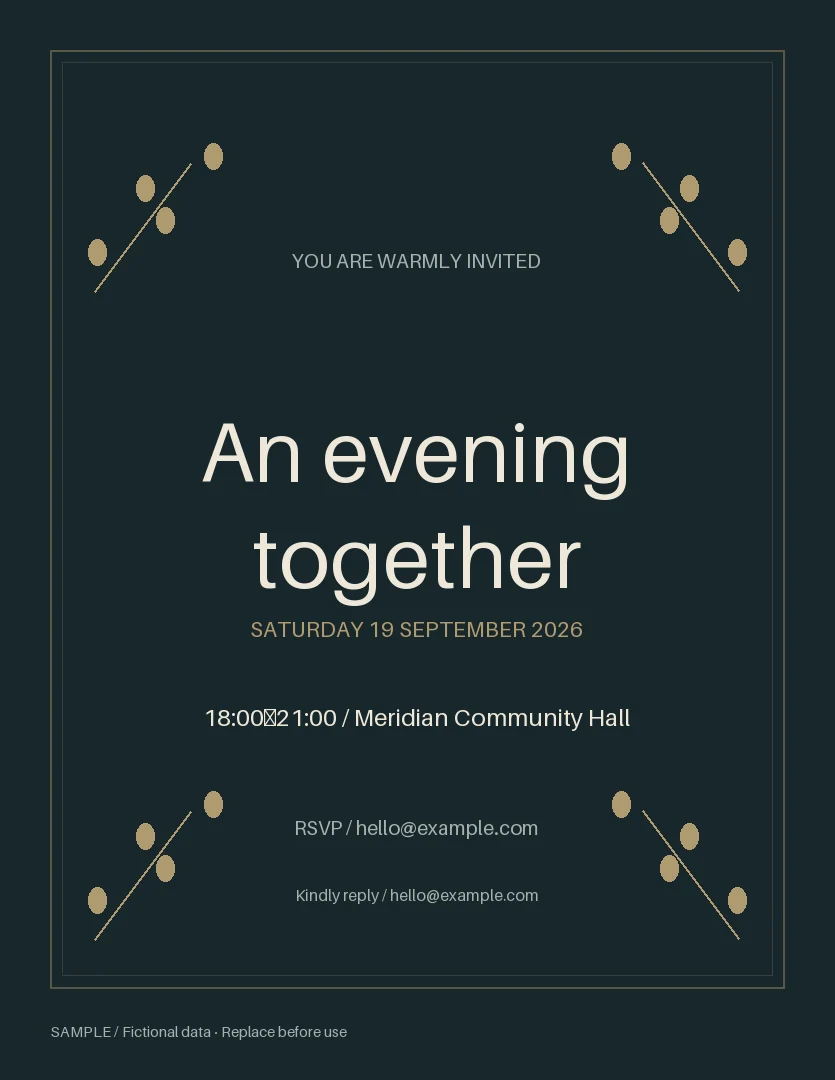 Community Event Poster: alternate brand palette 2