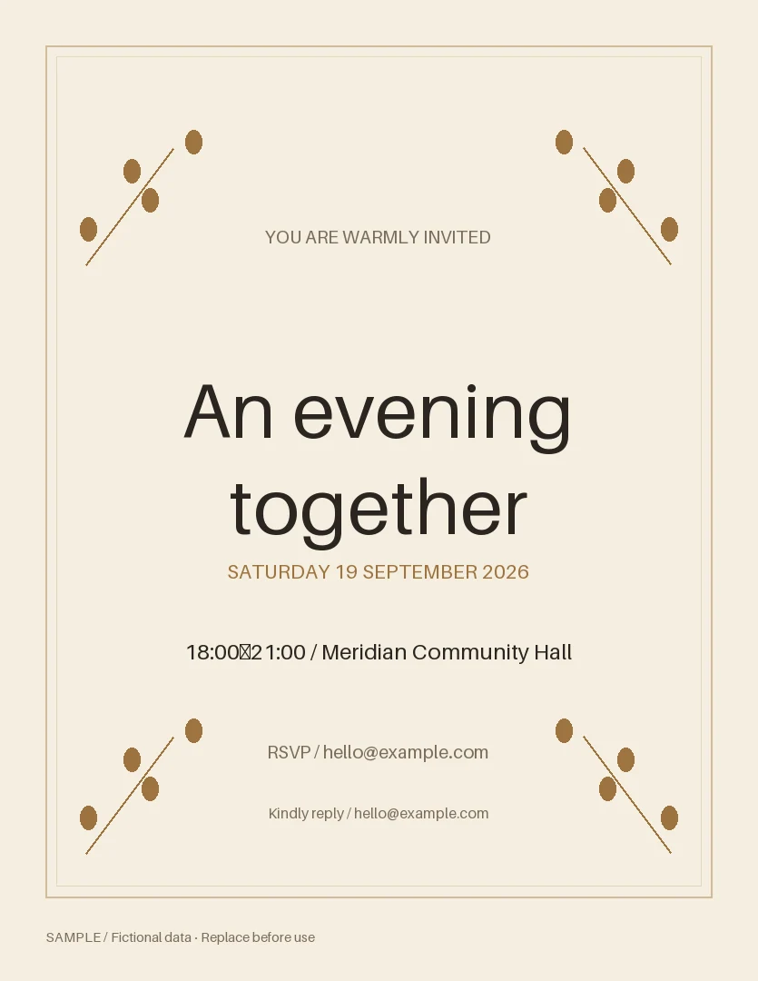 Community Event Poster: alternate brand palette 3