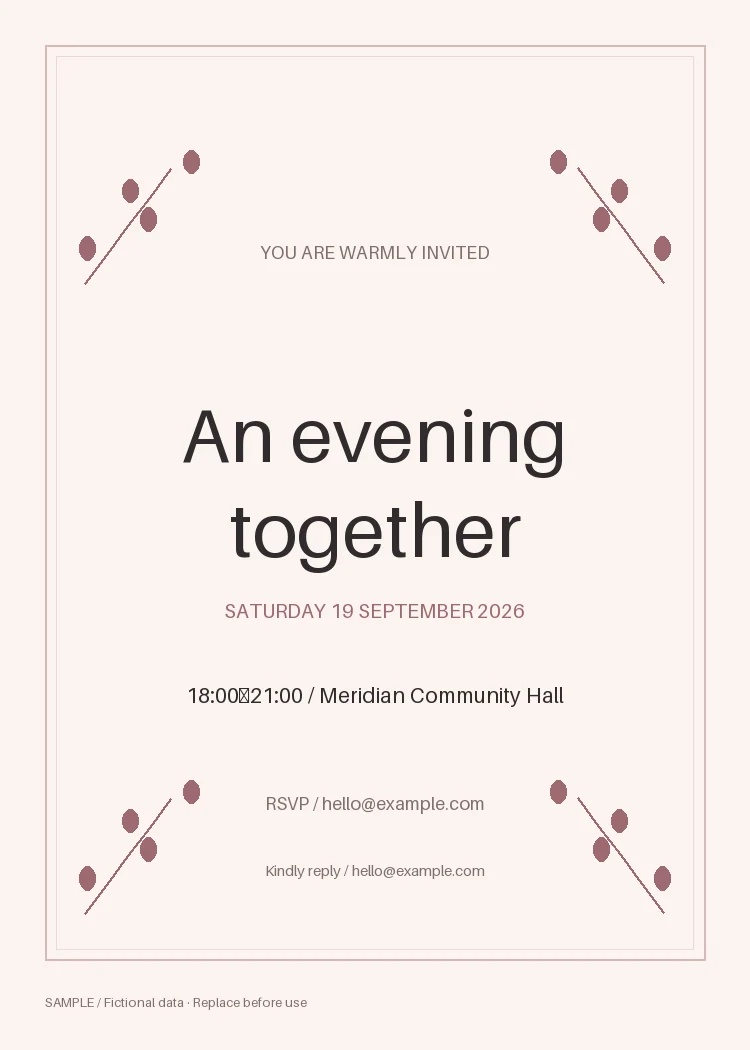 General Event Invitation: alternate brand palette 1