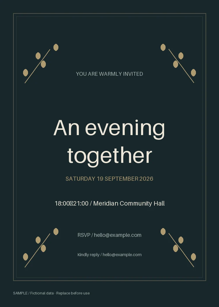General Event Invitation: alternate brand palette 2