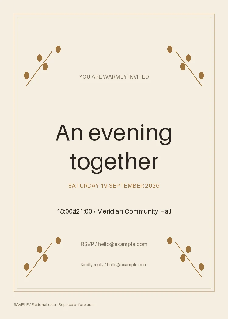 General Event Invitation: alternate brand palette 3
