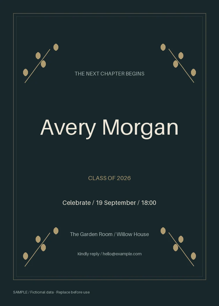 Graduation Announcement: alternate brand palette 2
