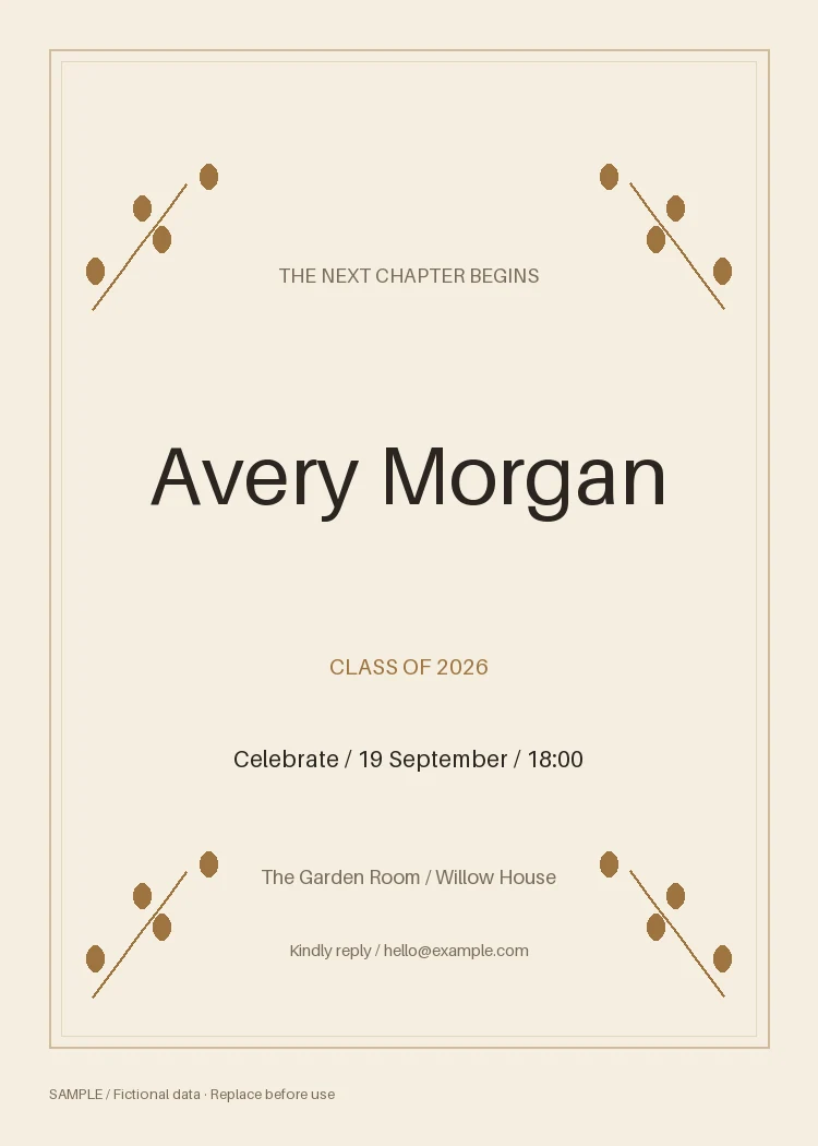 Graduation Announcement: alternate brand palette 3
