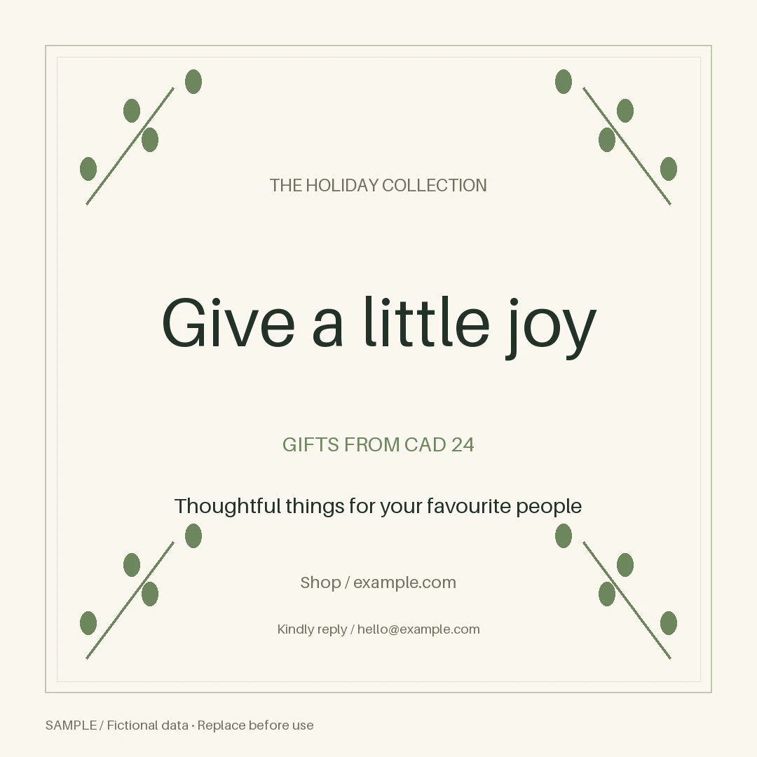 Holiday Sale Campaign: editable event with synthetic content