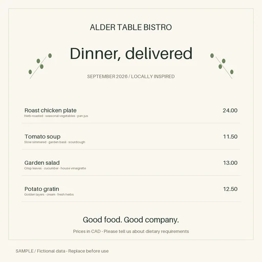 Food Delivery Ad template preview