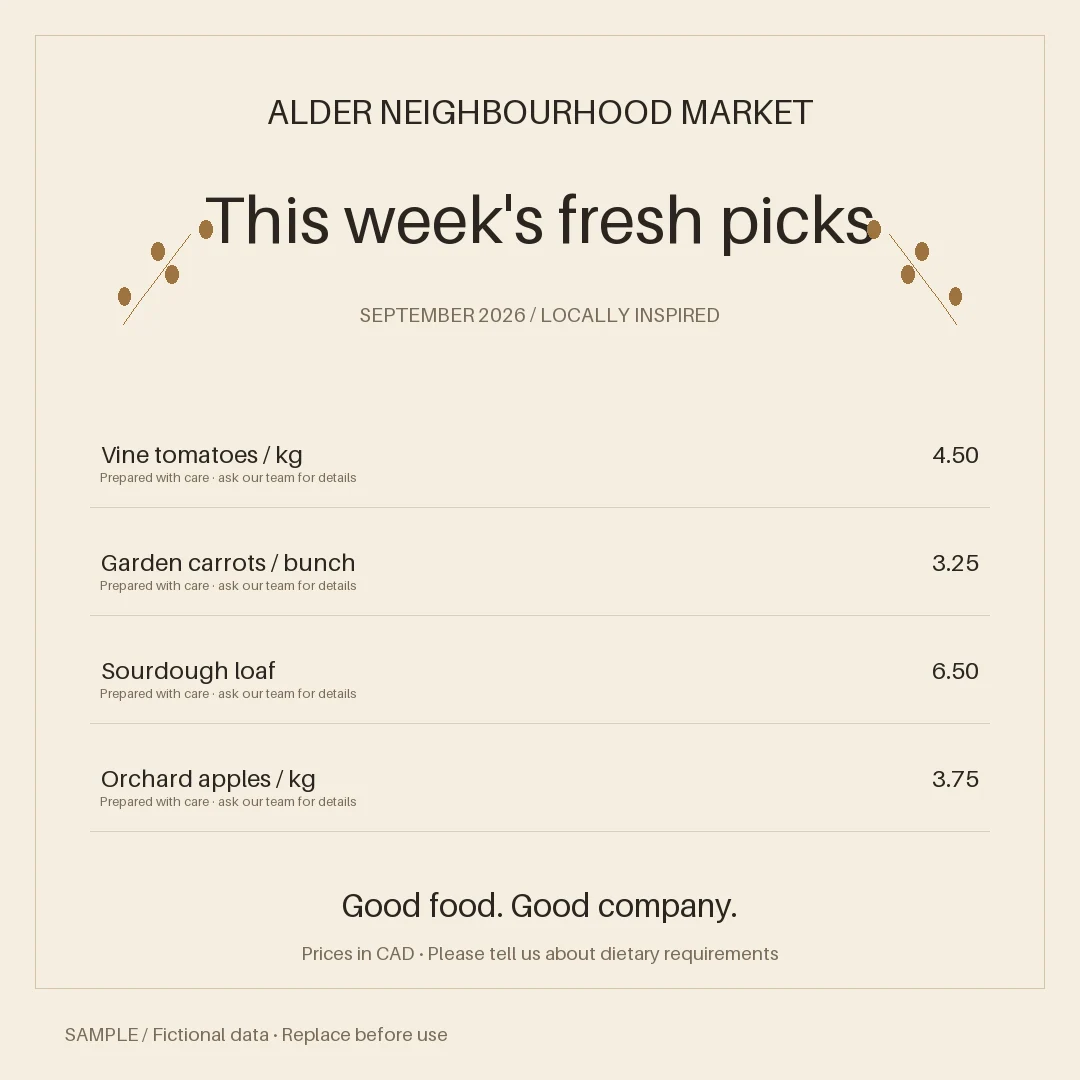 Grocery Sale Graphic: alternate brand palette 3