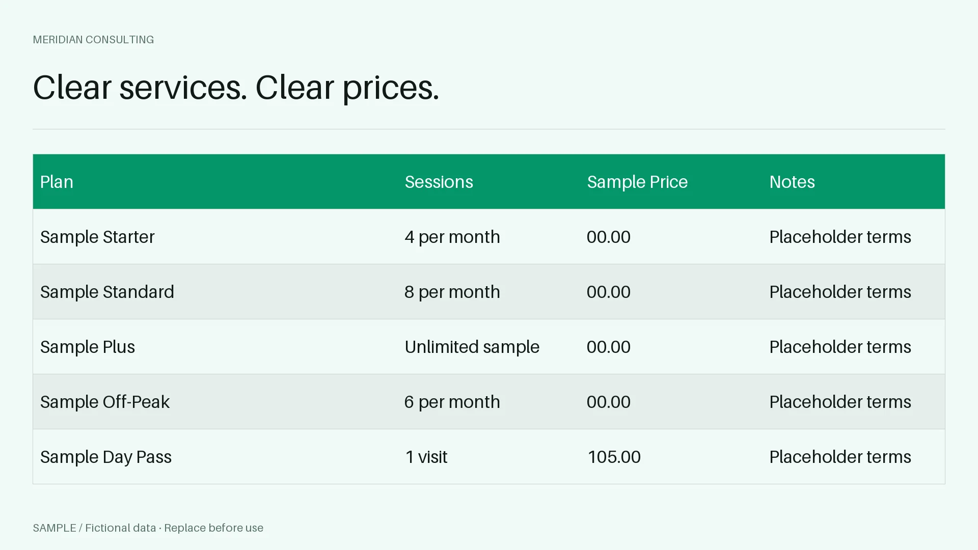 Studio Membership Rates: alternate brand palette 2