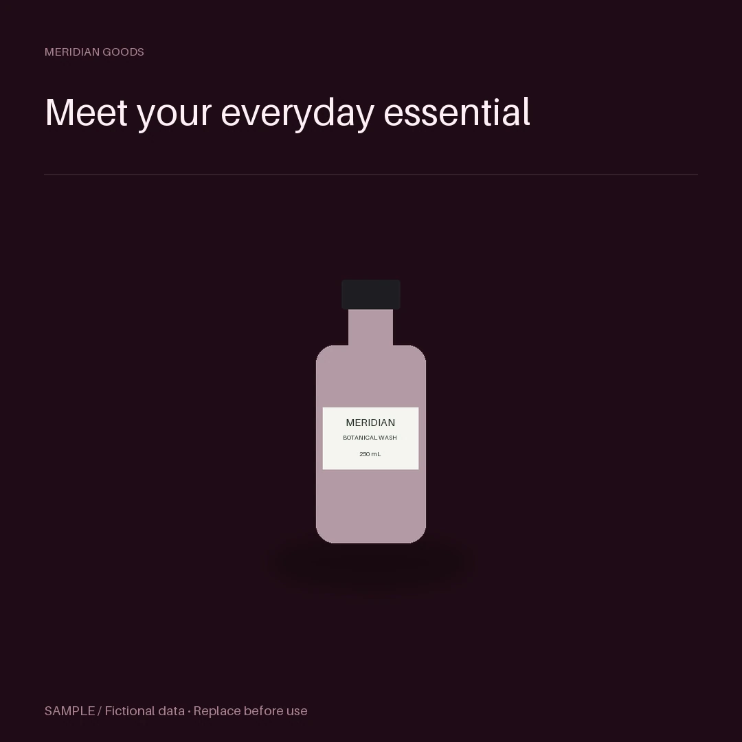 Feature Callout Listing: editable product with synthetic content