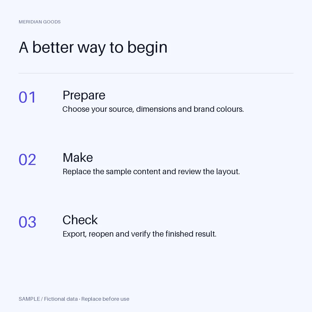 How to Use Steps: alternate brand palette 1