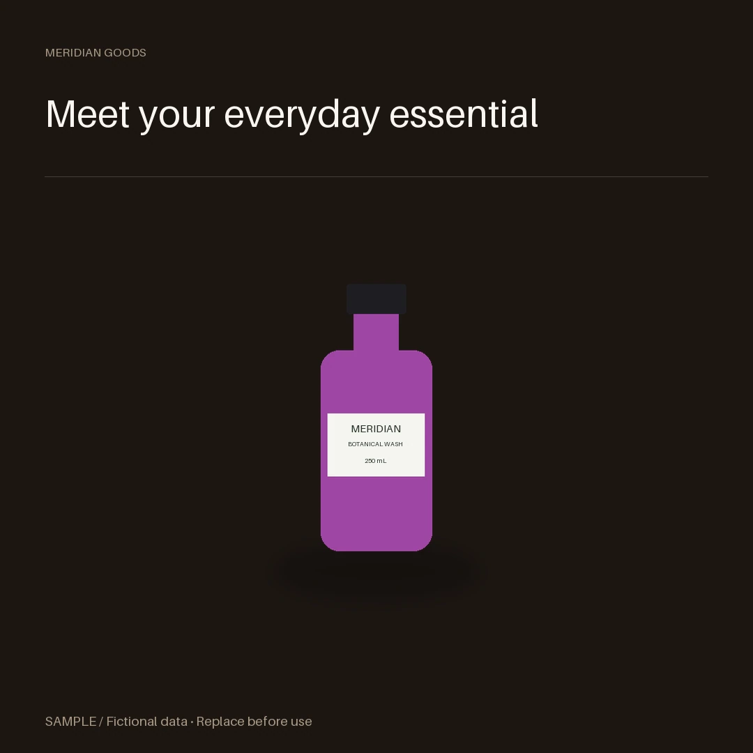 Packaging and Product Layout: editable product with synthetic content