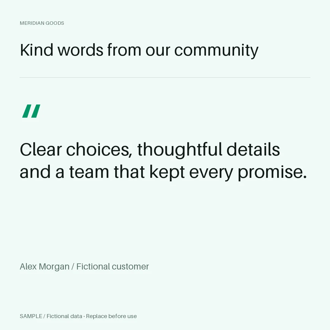 Review and Social Proof Layout: alternate brand palette 1