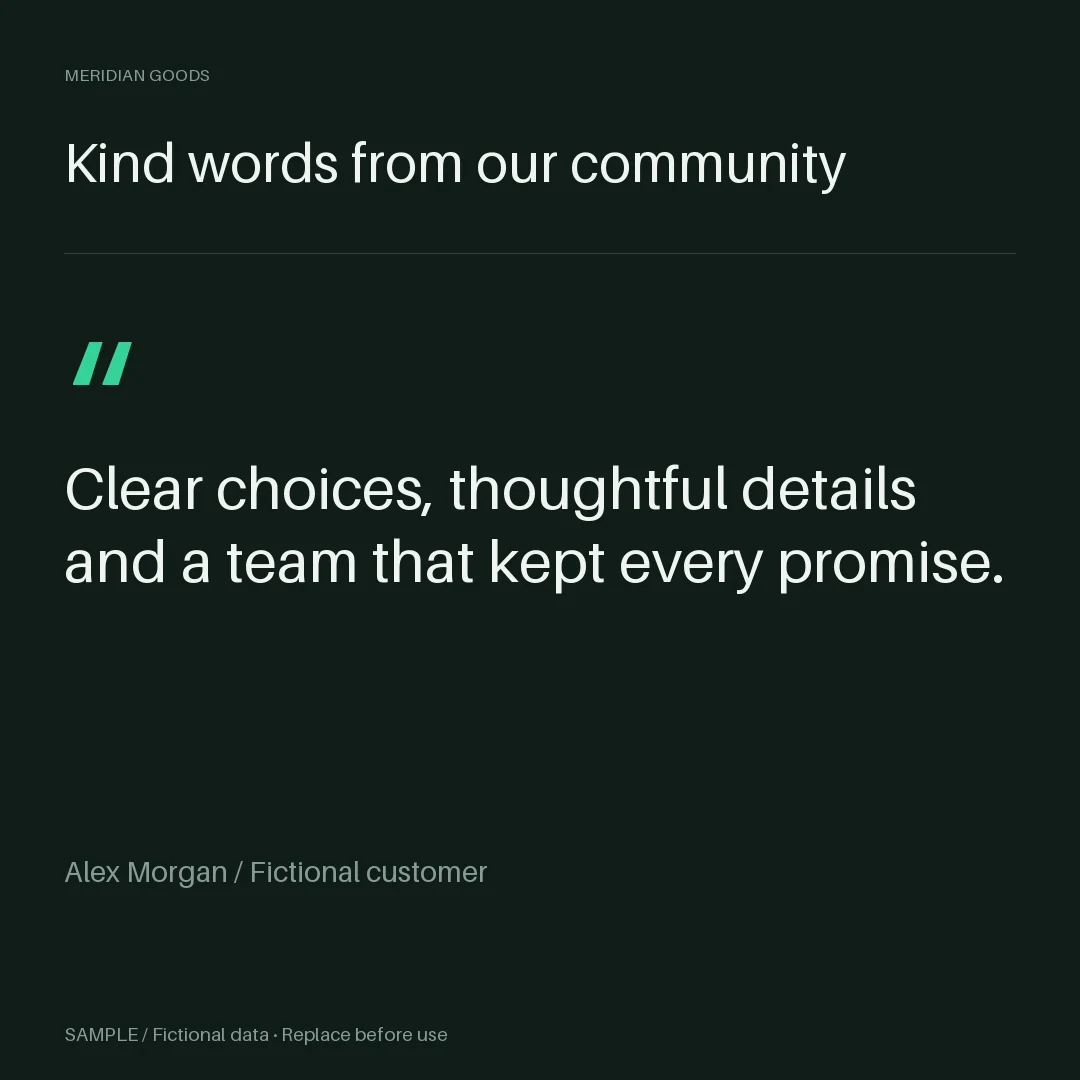 Review and Social Proof Layout: alternate brand palette 2