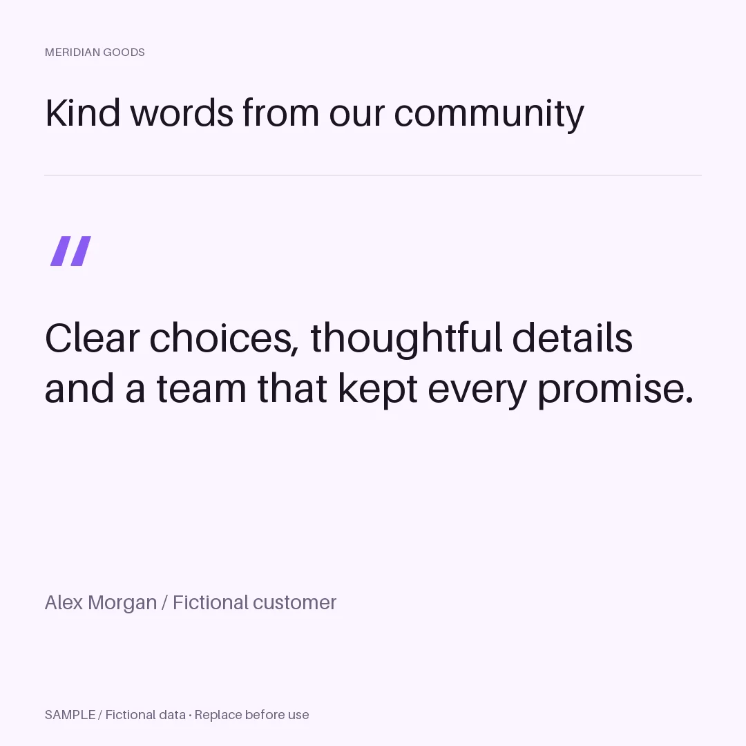 Review and Social Proof Layout: alternate brand palette 3